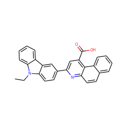 CCn1c2ccccc2c2cc(-c3cc(C(=O)O)c4c(ccc5ccccc54)n3)ccc21 ZINC000002164202