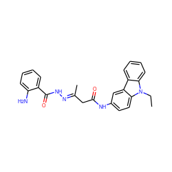 CCn1c2ccccc2c2cc(NC(=O)C/C(C)=N/NC(=O)c3ccccc3N)ccc21 ZINC000006135663