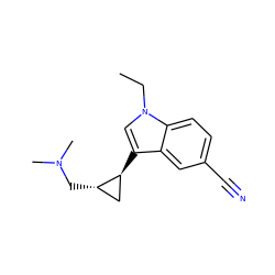 CCn1cc([C@H]2C[C@@H]2CN(C)C)c2cc(C#N)ccc21 ZINC000013673575