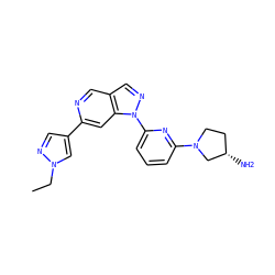 CCn1cc(-c2cc3c(cn2)cnn3-c2cccc(N3CC[C@H](N)C3)n2)cn1 ZINC000224850244