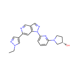 CCn1cc(-c2cc3c(cn2)cnn3-c2cccc(N3CC[C@H](O)C3)n2)cn1 ZINC000224850400