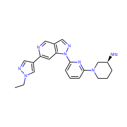 CCn1cc(-c2cc3c(cn2)cnn3-c2cccc(N3CCC[C@H](N)C3)n2)cn1 ZINC000211040669