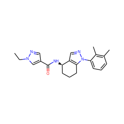 CCn1cc(C(=O)N[C@@H]2CCCc3c2cnn3-c2cccc(C)c2C)cn1 ZINC000011842221