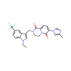 CCn1cc(CN2CCn3c(ccc(-n4cnc(C)c4)c3=O)C2=O)c2cc(C(F)(F)F)ccc21 ZINC000299863845