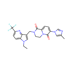 CCn1cc(CN2CCn3c(ccc(-n4cnc(C)c4)c3=O)C2=O)c2nc(C(F)(F)F)ccc21 ZINC000299857797