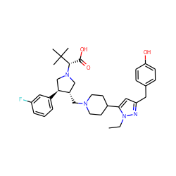 CCn1nc(Cc2ccc(O)cc2)cc1C1CCN(C[C@H]2CN([C@@H](C(=O)O)C(C)(C)C)C[C@@H]2c2cccc(F)c2)CC1 ZINC000028015026