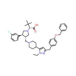 CCn1nc(Cc2ccc(OCc3ccccc3)cc2)cc1C1CCN(C[C@H]2CN([C@@H](C(=O)O)C(C)(C)C)C[C@@H]2c2cccc(F)c2)CC1 ZINC000028093214