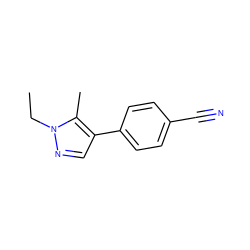 CCn1ncc(-c2ccc(C#N)cc2)c1C ZINC000260479158