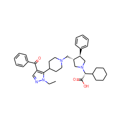 CCn1ncc(C(=O)c2ccccc2)c1C1CCN(C[C@H]2CN([C@@H](C(=O)O)C3CCCCC3)C[C@@H]2c2ccccc2)CC1 ZINC000028011495