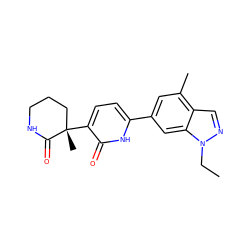 CCn1ncc2c(C)cc(-c3ccc([C@@]4(C)CCCNC4=O)c(=O)[nH]3)cc21 ZINC001772633408