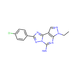 CCn1ncc2c1nc(N)n1nc(-c3ccc(Cl)cc3)nc21 ZINC000049068955