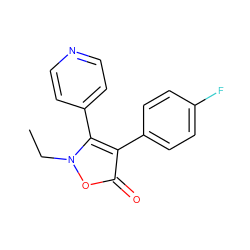 CCn1oc(=O)c(-c2ccc(F)cc2)c1-c1ccncc1 ZINC000029053341