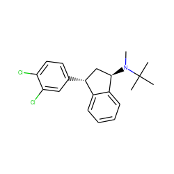 CN([C@@H]1C[C@@H](c2ccc(Cl)c(Cl)c2)c2ccccc21)C(C)(C)C ZINC000013835790