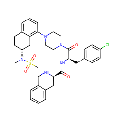 CN([C@@H]1CCc2cccc(N3CCN(C(=O)[C@@H](Cc4ccc(Cl)cc4)NC(=O)[C@H]4Cc5ccccc5CN4)CC3)c2C1)S(C)(=O)=O ZINC000028527392