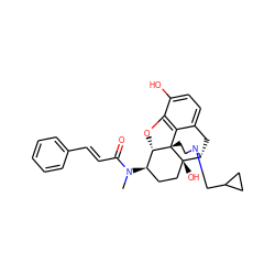 CN(C(=O)/C=C/c1ccccc1)[C@@H]1CC[C@@]2(O)[C@H]3Cc4ccc(O)c5c4[C@@]2(CCN3CC2CC2)[C@H]1O5 ZINC000034038029