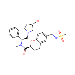 CN(C(=O)[C@@H]1CCc2cc(CNS(C)(=O)=O)ccc2O1)[C@H](CN1CC[C@H](O)C1)c1ccccc1 ZINC000028530730