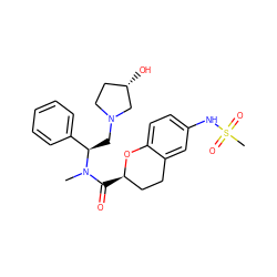 CN(C(=O)[C@@H]1CCc2cc(NS(C)(=O)=O)ccc2O1)[C@H](CN1CC[C@H](O)C1)c1ccccc1 ZINC000028530453