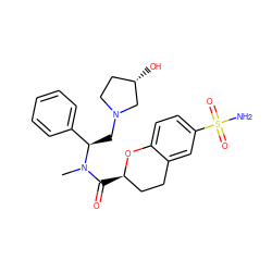 CN(C(=O)[C@@H]1CCc2cc(S(N)(=O)=O)ccc2O1)[C@H](CN1CC[C@H](O)C1)c1ccccc1 ZINC000028530535