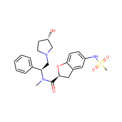 CN(C(=O)[C@@H]1Cc2cc(NS(C)(=O)=O)ccc2O1)[C@H](CN1CC[C@H](O)C1)c1ccccc1 ZINC000028530418