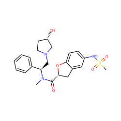 CN(C(=O)[C@H]1Cc2cc(NS(C)(=O)=O)ccc2O1)[C@H](CN1CC[C@H](O)C1)c1ccccc1 ZINC000096903213