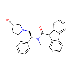 CN(C(=O)C1c2ccccc2-c2ccccc21)[C@H](CN1CC[C@H](O)C1)c1ccccc1 ZINC000027741605