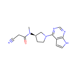 CN(C(=O)CC#N)[C@@H]1CCN(c2ncnc3[nH]ccc23)C1 ZINC000147003222