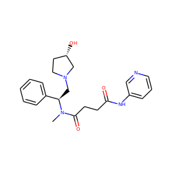 CN(C(=O)CCC(=O)Nc1cccnc1)[C@H](CN1CC[C@H](O)C1)c1ccccc1 ZINC000028704934