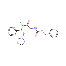 CN(C(=O)CNC(=O)OCc1ccccc1)[C@H](CN1CCCC1)c1ccccc1 ZINC000028330603