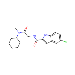 CN(C(=O)CNC(=O)c1cc2cc(Cl)ccc2[nH]1)C1CCCCC1 ZINC000028129773