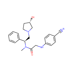 CN(C(=O)CNc1ccc(C#N)cc1)[C@H](CN1CC[C@H](O)C1)c1ccccc1 ZINC000053267793