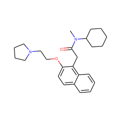 CN(C(=O)Cc1c(OCCN2CCCC2)ccc2ccccc12)C1CCCCC1 ZINC000000598512