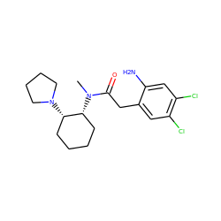 CN(C(=O)Cc1cc(Cl)c(Cl)cc1N)[C@@H]1CCCC[C@@H]1N1CCCC1 ZINC000006010248