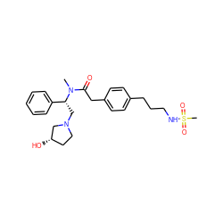 CN(C(=O)Cc1ccc(CCCNS(C)(=O)=O)cc1)[C@H](CN1CC[C@H](O)C1)c1ccccc1 ZINC000013980738