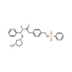 CN(C(=O)Cc1ccc(CNS(=O)(=O)c2ccccc2)cc1)[C@H](CN1CC[C@H](O)C1)c1ccccc1 ZINC000028472500