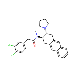 CN(C(=O)Cc1ccc(Cl)c(Cl)c1)[C@@H]1Cc2cc3ccccc3cc2C[C@H]1N1CCCC1 ZINC000029548284