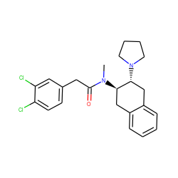 CN(C(=O)Cc1ccc(Cl)c(Cl)c1)[C@@H]1Cc2ccccc2C[C@H]1N1CCCC1 ZINC000027768073