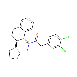 CN(C(=O)Cc1ccc(Cl)c(Cl)c1)[C@H]1c2ccccc2CC[C@@H]1N1CCCC1 ZINC000013822287