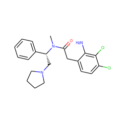 CN(C(=O)Cc1ccc(Cl)c(Cl)c1N)[C@H](CN1CCCC1)c1ccccc1 ZINC000026575182