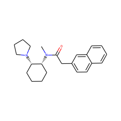 CN(C(=O)Cc1ccc2ccccc2c1)[C@@H]1CCCC[C@@H]1N1CCCC1 ZINC000026835894