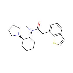 CN(C(=O)Cc1cccc2ccsc12)[C@@H]1CCCC[C@H]1N1CCCC1 ZINC000029392281