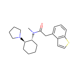 CN(C(=O)Cc1cccc2sccc12)[C@@H]1CCCC[C@H]1N1CCCC1 ZINC000000607309