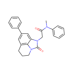 CN(C(=O)Cn1c(=O)n2c3c(cc(-c4ccccc4)cc31)CCC2)c1ccccc1 ZINC000095587472