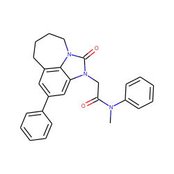 CN(C(=O)Cn1c(=O)n2c3c(cc(-c4ccccc4)cc31)CCCC2)c1ccccc1 ZINC000095590260