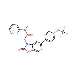 CN(C(=O)Cn1c(=O)oc2ccc(-c3ccc(OC(F)(F)F)cc3)cc21)c1ccccc1 ZINC000084690892