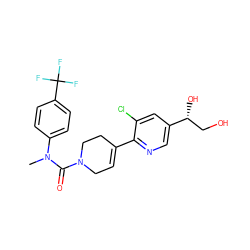 CN(C(=O)N1CC=C(c2ncc([C@H](O)CO)cc2Cl)CC1)c1ccc(C(F)(F)F)cc1 ZINC000141067778