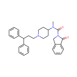 CN(C(=O)N1Cc2ccccc2C1=O)C1CCN(CCC(c2ccccc2)c2ccccc2)CC1 ZINC000028352447