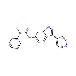 CN(C(=O)Nc1ccc2c(-c3ccncc3)c[nH]c2c1)c1ccccc1 ZINC000036338547