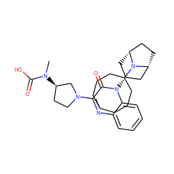 CN(C(=O)O)[C@@H]1CCN(c2nc3ccccc3n([C@@H]3C[C@@H]4CC[C@H](C3)N4C3CCCCCCC3)c2=O)C1 ZINC000169685607