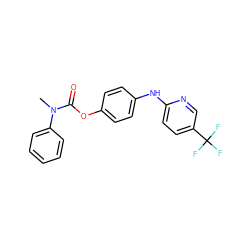 CN(C(=O)Oc1ccc(Nc2ccc(C(F)(F)F)cn2)cc1)c1ccccc1 ZINC000028826662