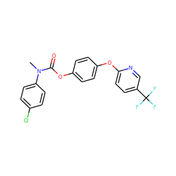 CN(C(=O)Oc1ccc(Oc2ccc(C(F)(F)F)cn2)cc1)c1ccc(Cl)cc1 ZINC000028826700